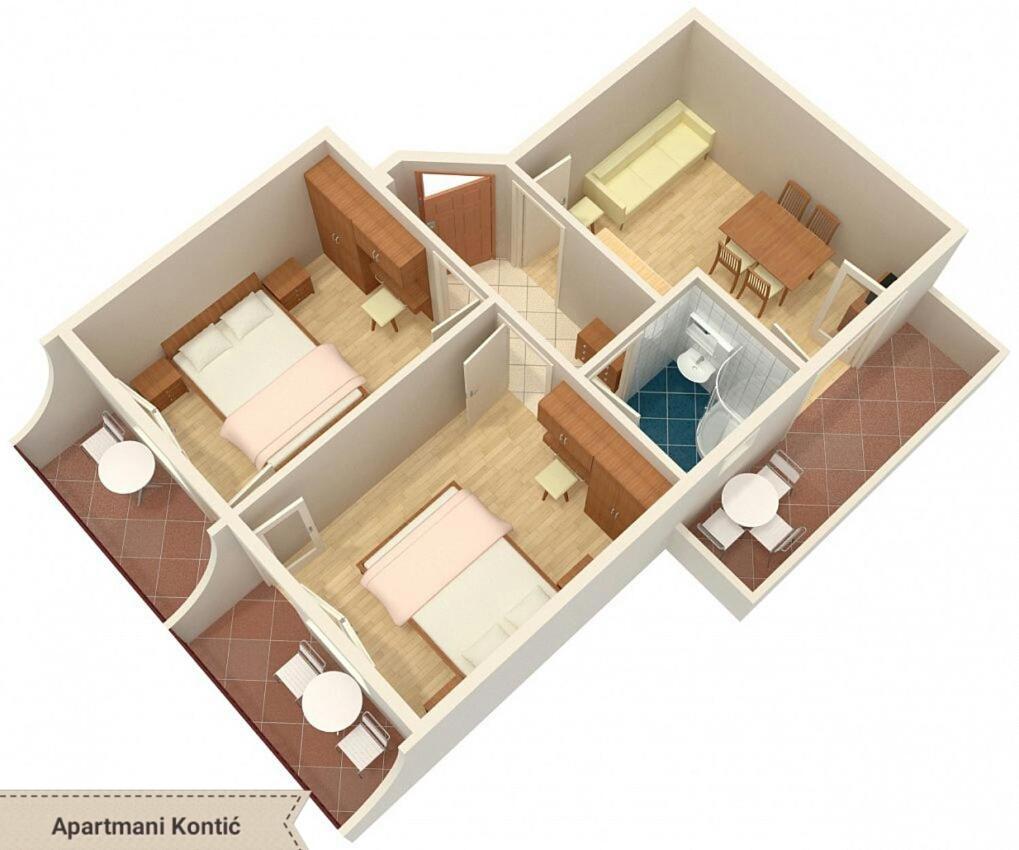 Apartmani Kontic บาชกาโวดา ภายนอก รูปภาพ