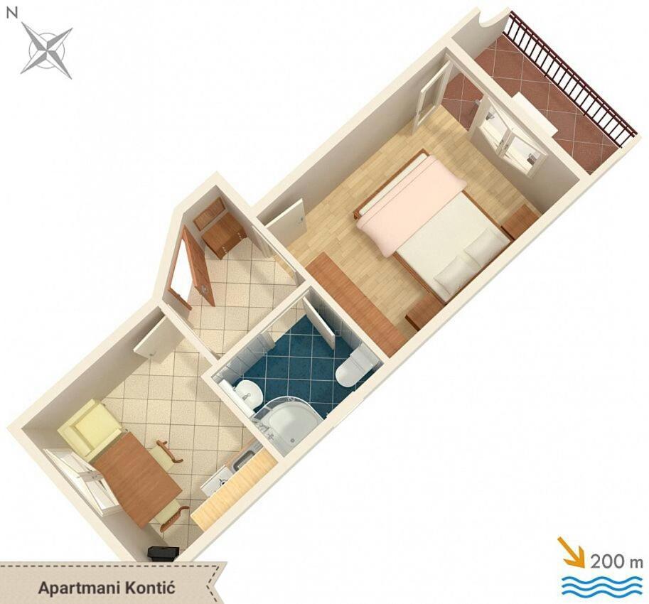 Apartmani Kontic บาชกาโวดา ภายนอก รูปภาพ